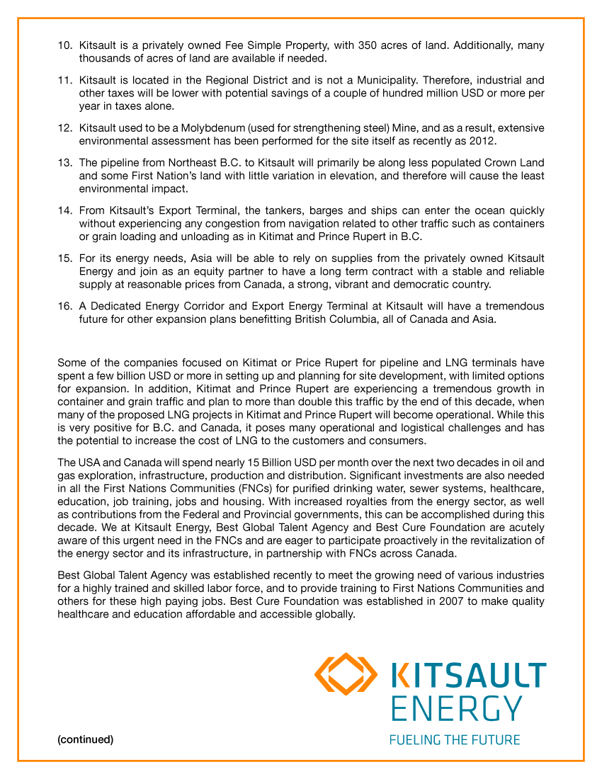 Kitsault Energy Press Release